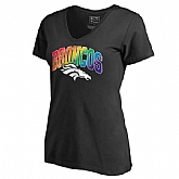 Women's Denver Broncos NFL Pro Line by Fanatics Branded Black Plus Sizes Pride T-Shirt,baseball caps,new era cap wholesale,wholesale hats